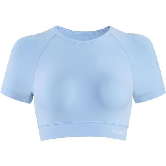 Influence Crop Top Workout Shirts for Women Sky Light - Picture 1 of 6
